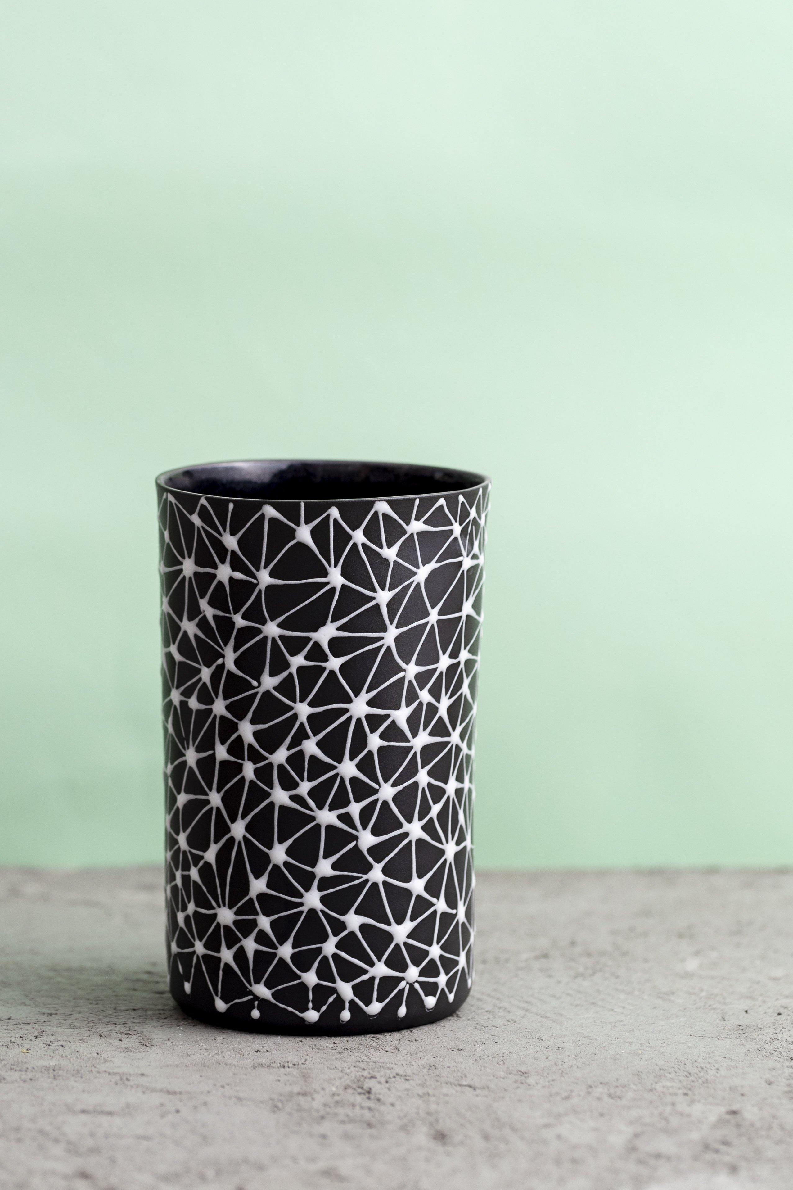 Set of 4 vases | B&W - Maiyan Ben Yona - Ceramic Studio